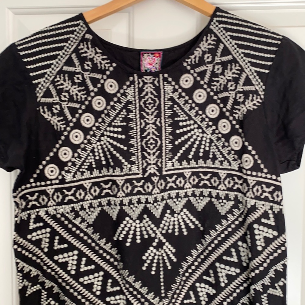 Johnny Was Embroidered Linen Dress.